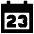 Date 23 Calendar Icon from Sharp Remix Set