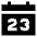 Date 23 Calendar Icon from Sharp Solid Set