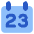 Date 23 Calendar Icon from Core Flat Set