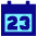Date 23 Calendar Icon from Sharp Pop Set