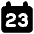 Date 23 Calendar Icon from Core Solid Set