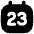 Date 23 Calendar Icon from Flex Solid Set