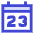 Date 23 Calendar Icon from Sharp Duo Set