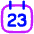 Date 23 Calendar Icon from Flex Neon Set