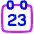 Date 23 Calendar Icon from Plump Neon Set