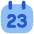 Date 23 Calendar Icon from Flex Flat Set