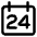 Date 24 Calendar Icon from Core Line Set
