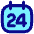 Date 24 Calendar Icon from Flex Pop Set
