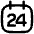 Date 24 Calendar Icon from Flex Line Set