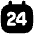 Date 24 Calendar Icon from Flex Solid Set