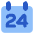 Date 24 Calendar Icon from Core Flat Set