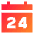 Date 24 Calendar Icon from Sharp Gradient Set