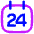 Date 24 Calendar Icon from Flex Neon Set