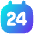 Date 24 Calendar Icon from Flex Gradient Set