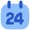 Date 24 Calendar Icon from Flex Flat Set
