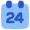 Date 24 Calendar Icon from Plump Flat Set