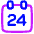 Date 24 Calendar Icon from Plump Neon Set