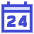 Date 24 Calendar Icon from Sharp Duo Set
