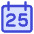 Date 25 Calendar Icon from Core Duo Set