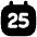 Date 25 Calendar Icon from Flex Solid Set
