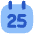 Date 25 Calendar Icon from Flex Flat Set