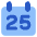 Date 25 Calendar Icon from Core Flat Set