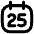 Date 25 Calendar Icon from Flex Remix Set