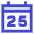 Date 25 Calendar Icon from Sharp Duo Set