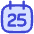 Date 25 Calendar Icon from Flex Duo Set