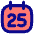 Date 25 Calendar Icon from Flex Pop Set