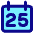 Date 25 Calendar Icon from Core Pop Set