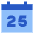 Date 25 Calendar Icon from Sharp Flat Set