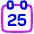 Date 25 Calendar Icon from Plump Neon Set