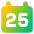 Date 25 Calendar Icon from Core Gradient Set