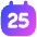 Date 25 Calendar Icon from Flex Gradient Set