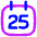 Date 25 Calendar Icon from Flex Neon Set