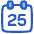 Date 25 Calendar Icon from Plump Duo Set