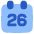 Date 26 Calendar Icon from Plump Flat Set