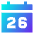 Date 26 Calendar Icon from Sharp Gradient Set