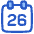 Date 26 Calendar Icon from Plump Duo Set