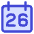 Date 26 Calendar Icon from Core Duo Set