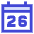 Date 26 Calendar Icon from Sharp Duo Set