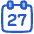 Date 27 Calendar Icon from Plump Duo Set