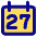 Date 27 Calendar Icon from Core Pop Set