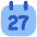 Date 27 Calendar Icon from Flex Flat Set