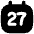 Date 27 Calendar Icon from Flex Solid Set
