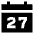 Date 27 Calendar Icon from Sharp Solid Set