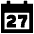Date 27 Calendar Icon from Sharp Remix Set