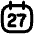 Date 27 Calendar Icon from Flex Remix Set
