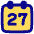Date 27 Calendar Icon from Plump Pop Set